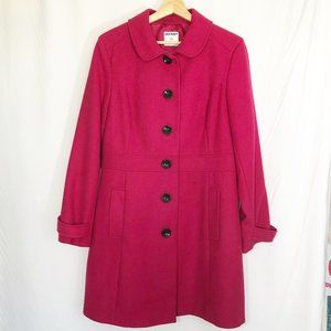Old Navy Hot Pink Wool Blend Pea Coat - Never worn